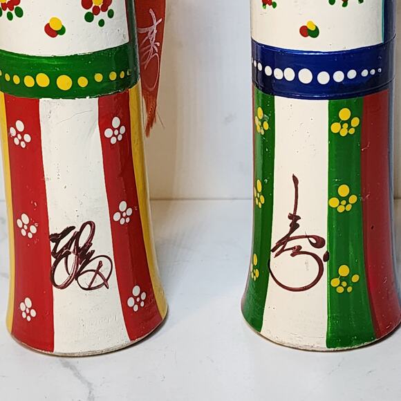 Handcrafted Japanese Kokeishi Wedding Bobblehead Pair-Vintage Asian Collectibles - Picture 4 of 10